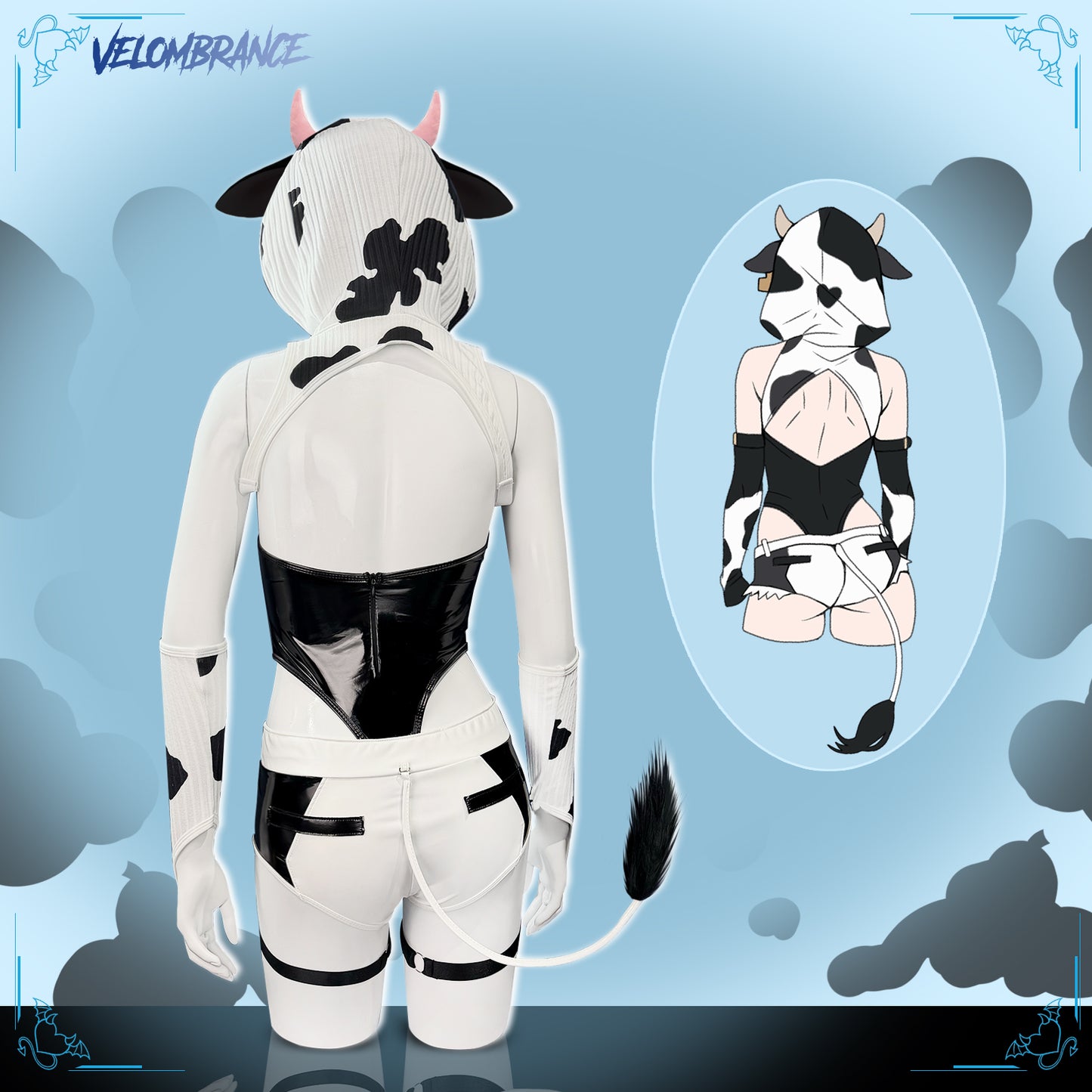 Cow Bodysuit (8-Piece Set)AS42