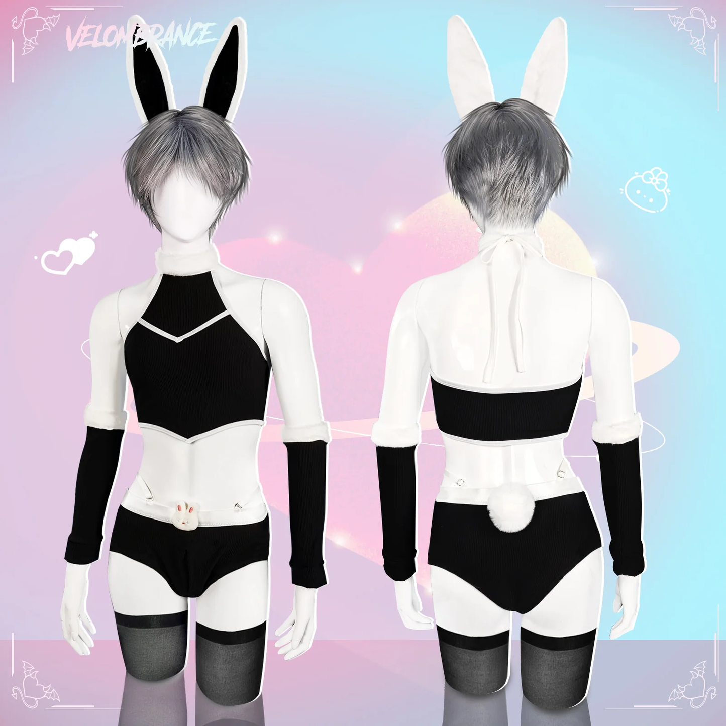 Cosplay Cute Bunny Ear Knitwear (5-Piece Set)AS06