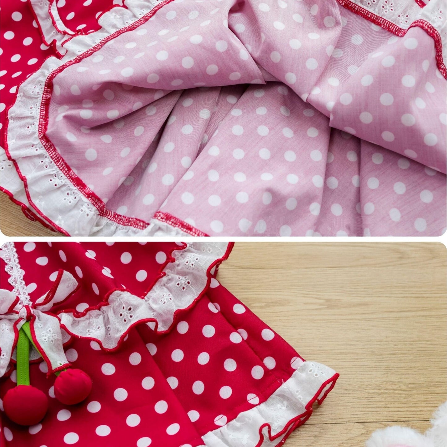 Cherry polka dot skirt PA20076