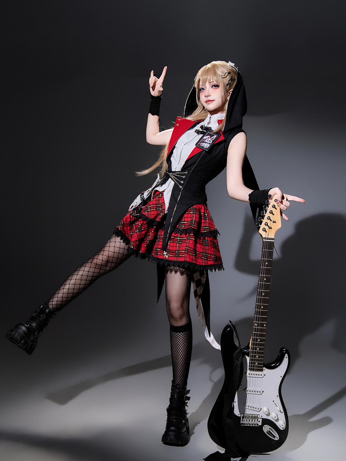 Rock bunny punk gothic hooded lolita PA20268