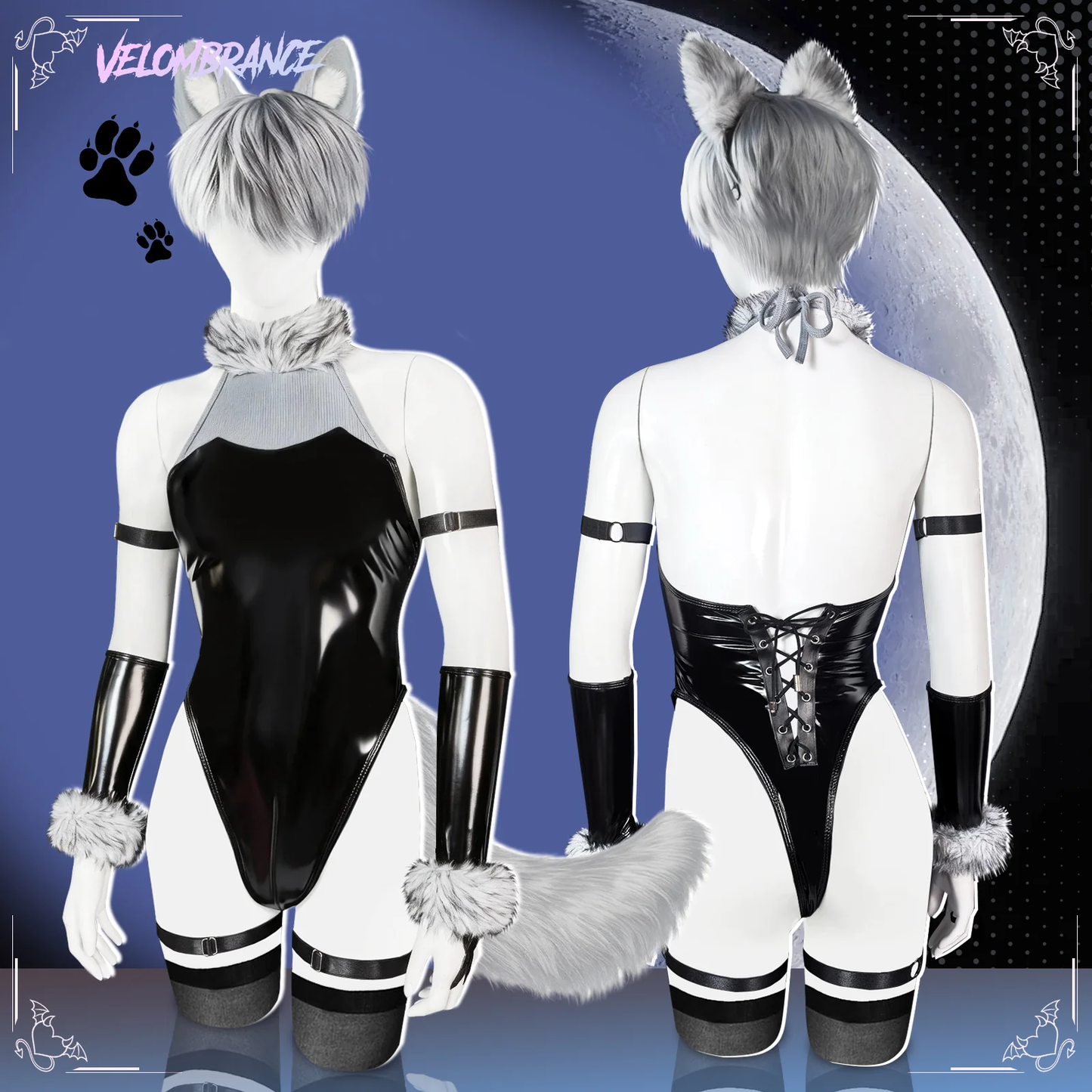 Fluffy Wolf Bodysuit (8-Piece Set)AS65
