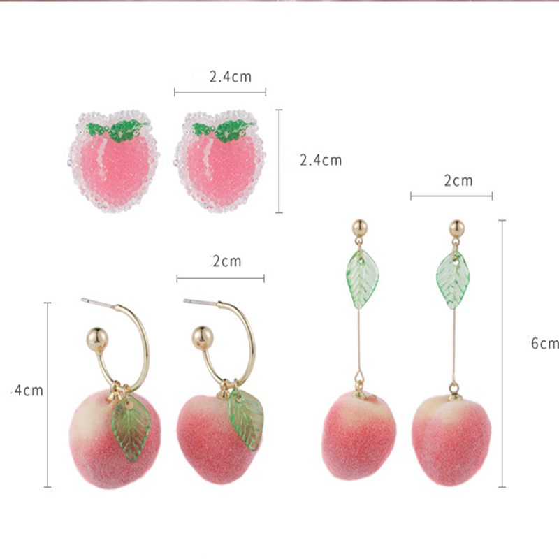 Lovely peach earrings PL50889