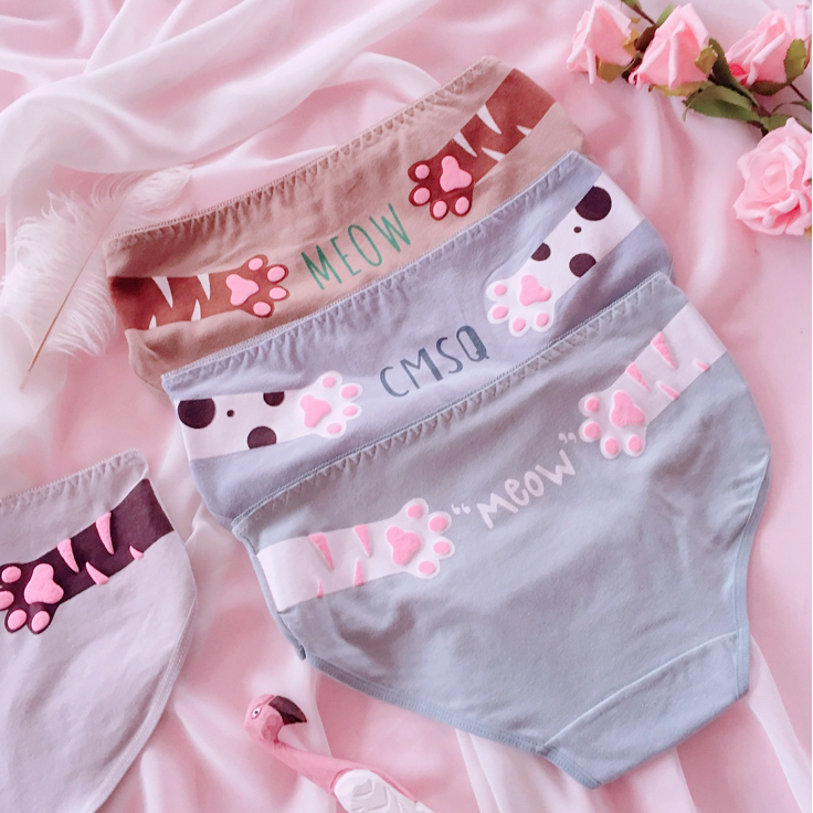 Lolita cat paw print panties PL20318