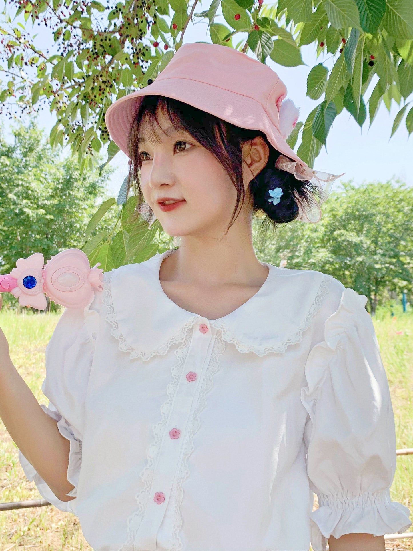 White Rabbit Ear Short Sleeve Shirt PL52440