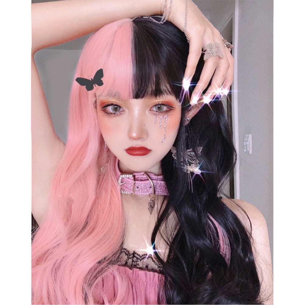 Lolita Colorblock Long Curly Hair PL52600