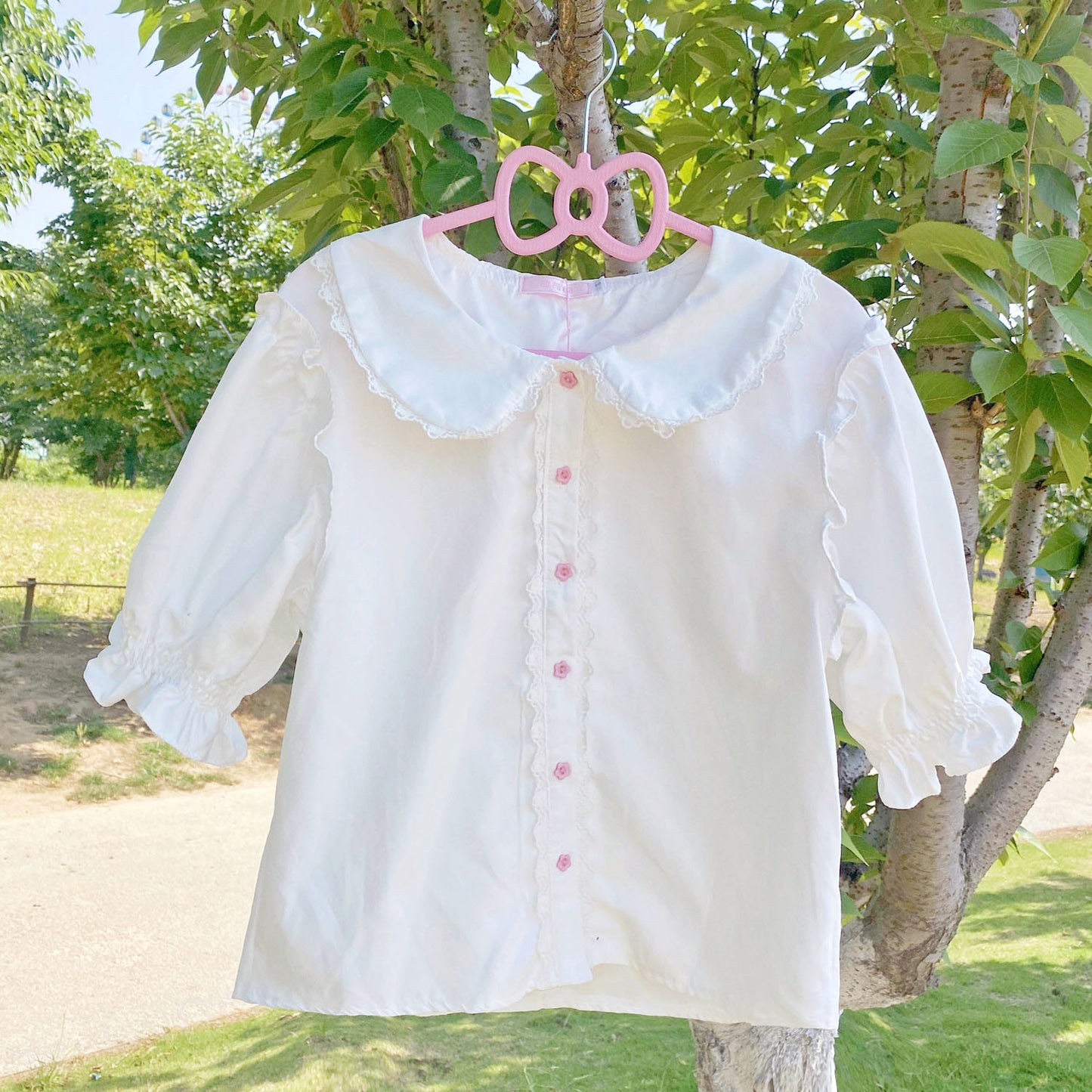 White Rabbit Ear Short Sleeve Shirt PL52440