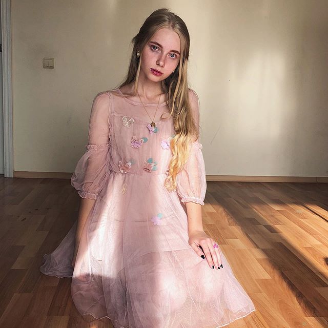 Lolita Lantern Sleeve Gauze Dress PL20044