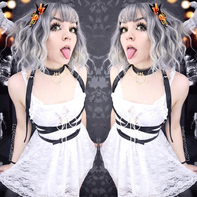 Sexy white lace harness dress PL10063