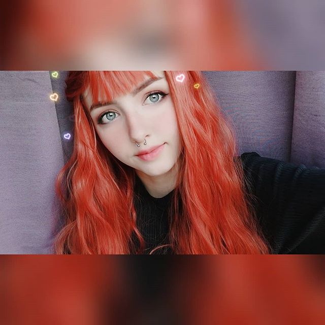 Cute orange curly hair wig PL20590