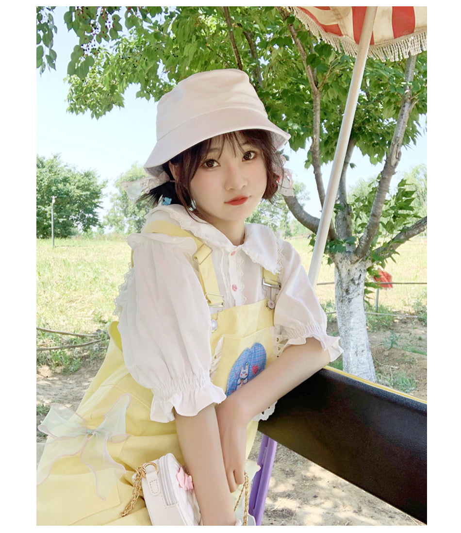 White Rabbit Ear Short Sleeve Shirt PL52440