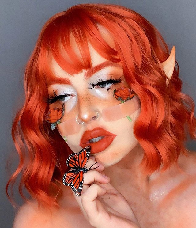 Orange wig PL20704