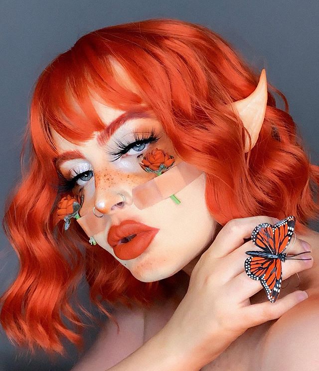 Orange wig PL20704