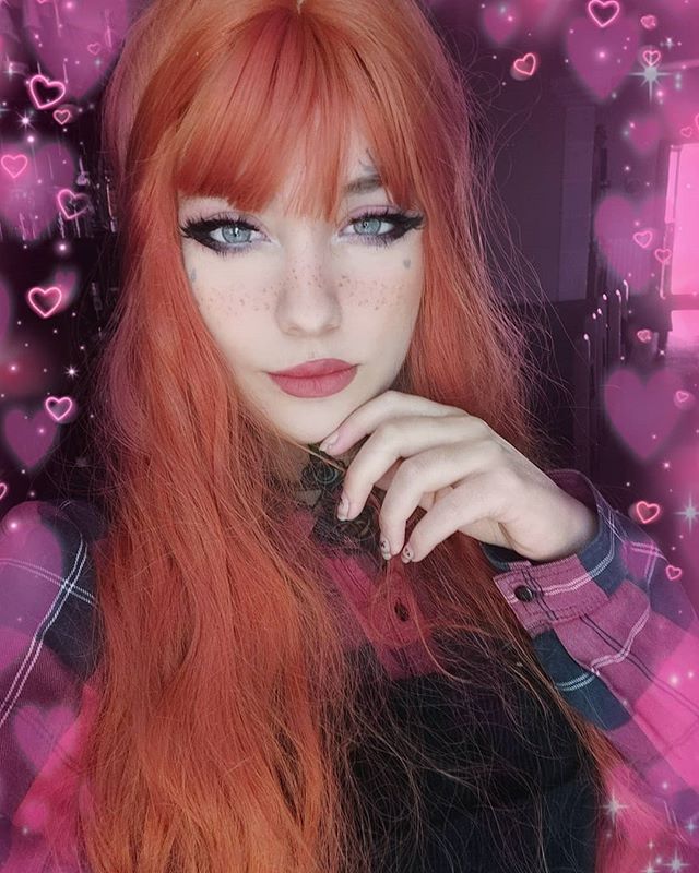 Cute orange curly hair wig PL20590