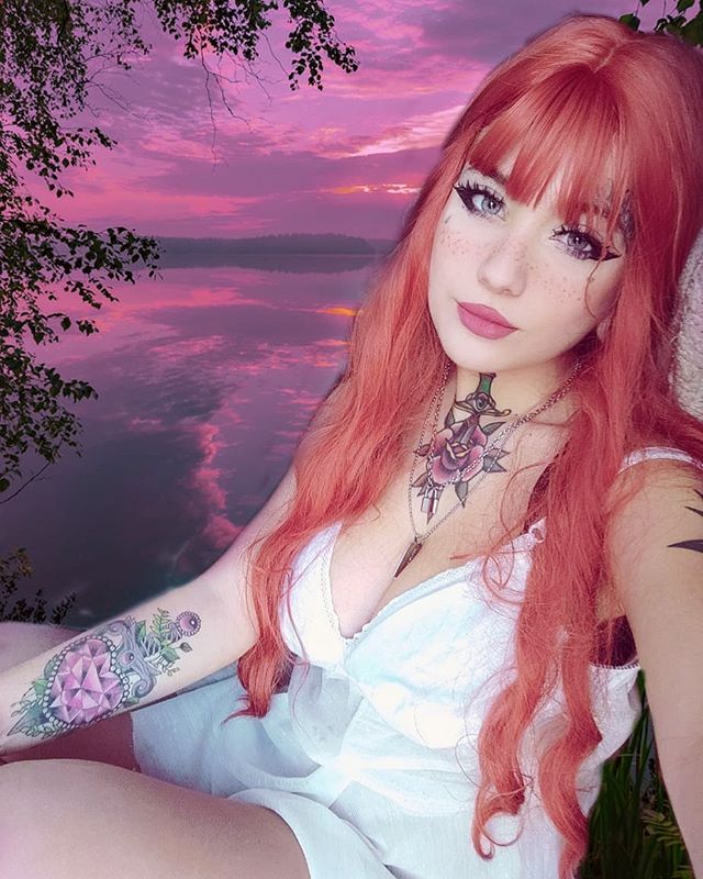 Cute orange curly hair wig PL20590