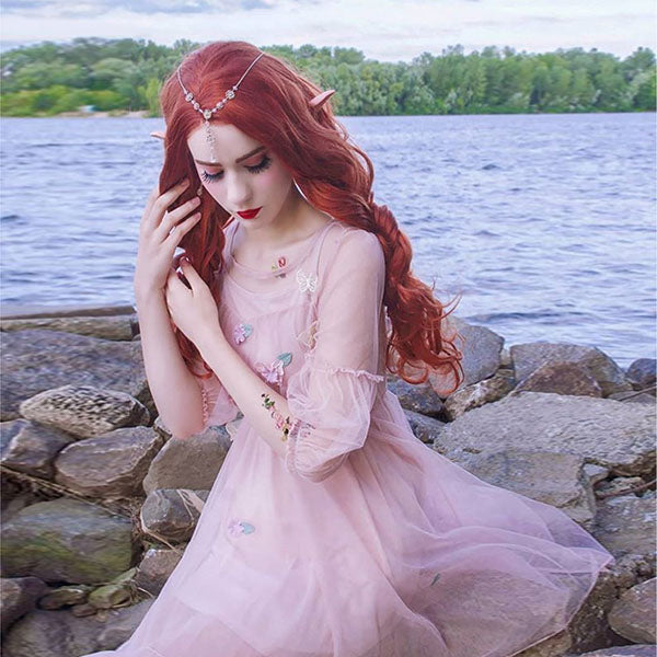 Lolita Lantern Sleeve Gauze Dress PL20044