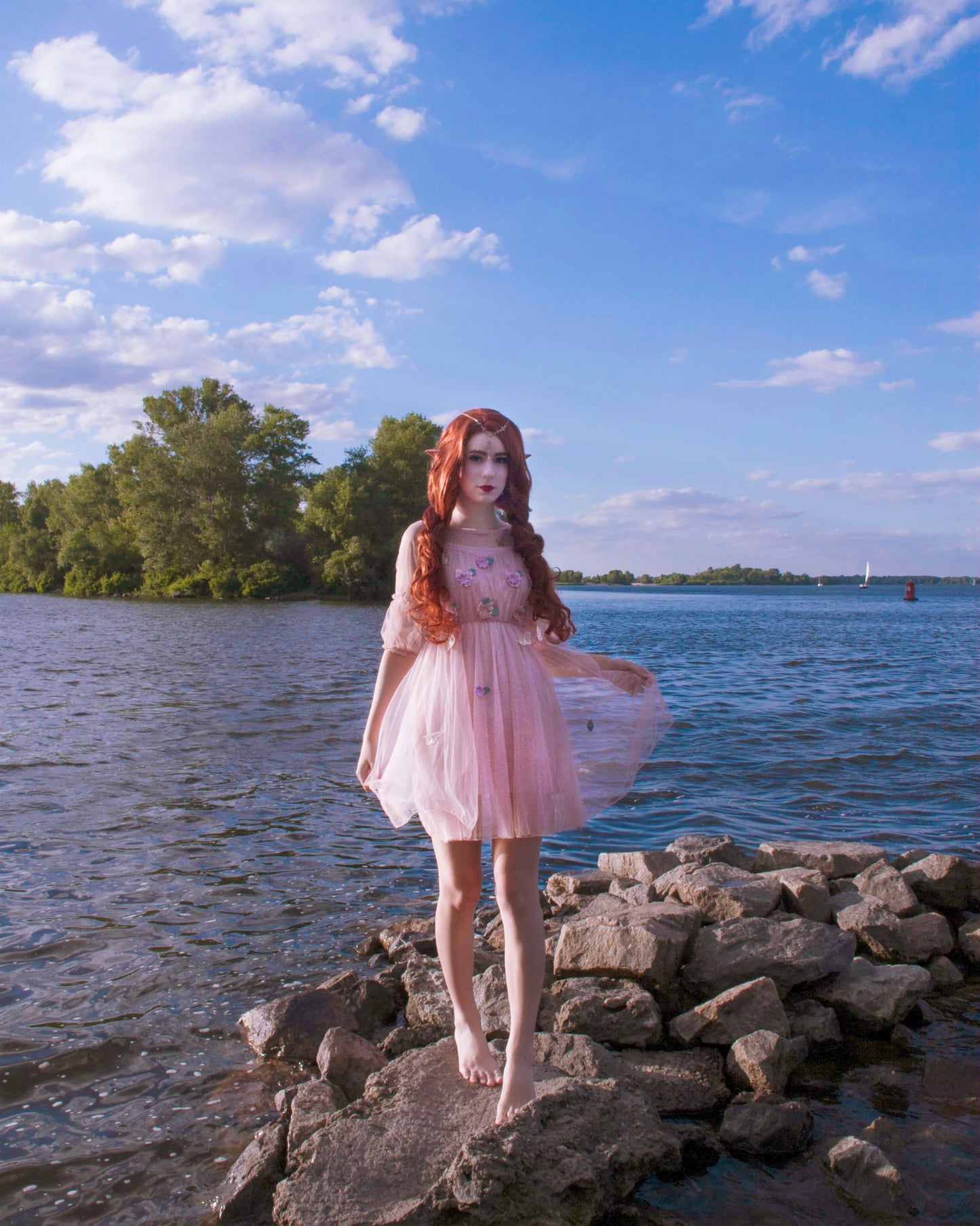 Lolita Lantern Sleeve Gauze Dress PL20044