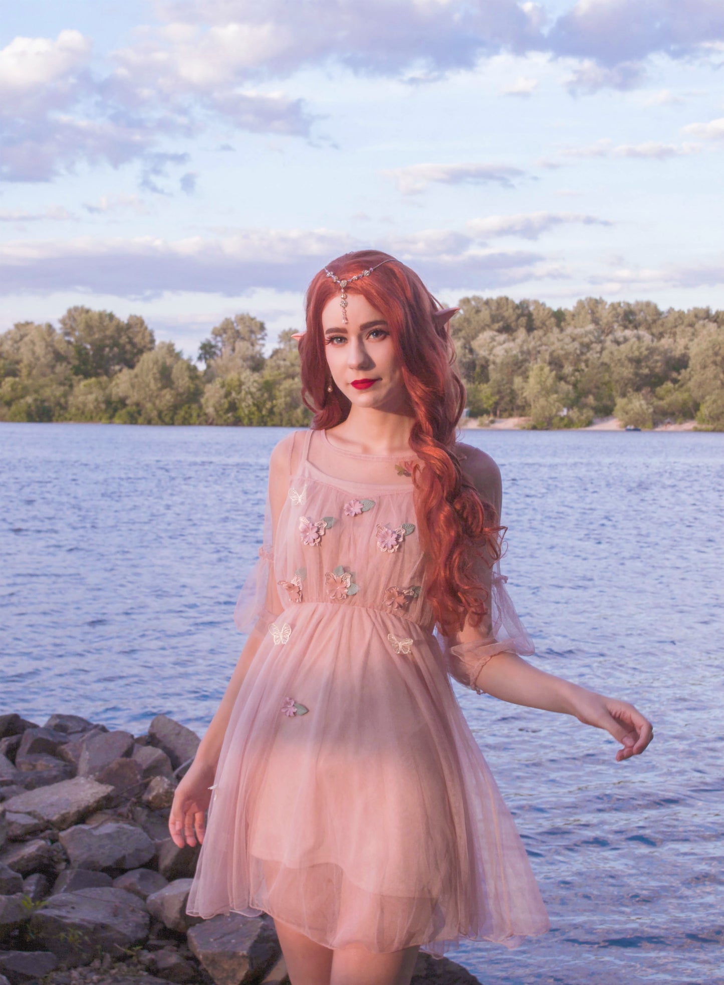 Lolita Lantern Sleeve Gauze Dress PL20044
