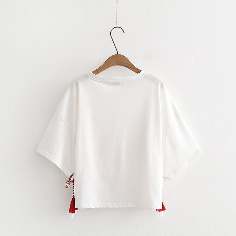 Printed loose short-sleeved t-shirt PL20110