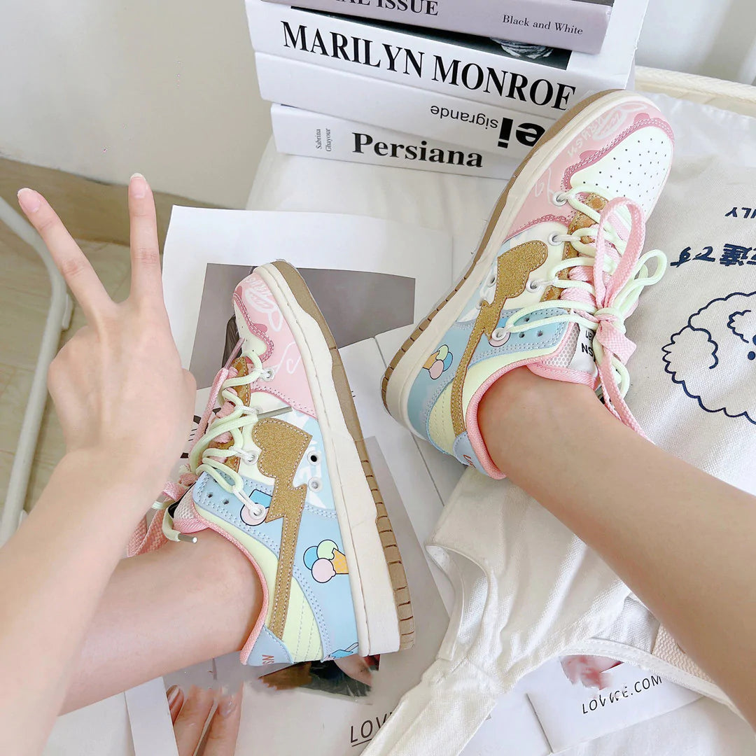 pink casual shoes P1062