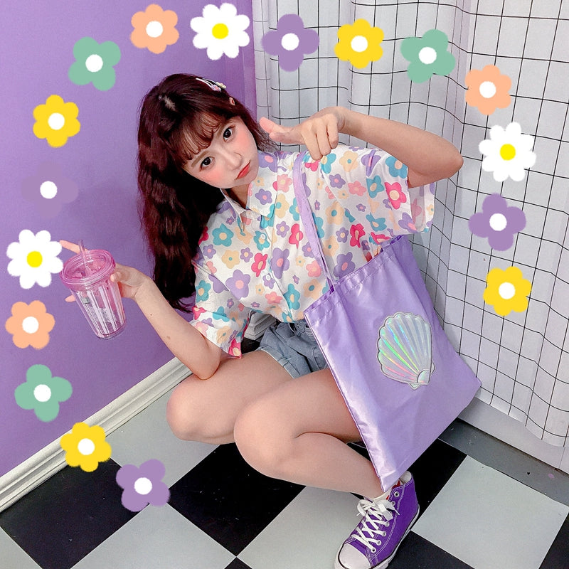 Loose flower shirt PL20442
