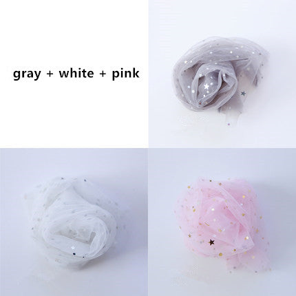 Star lace tulle socks(3 pairs) PL20092