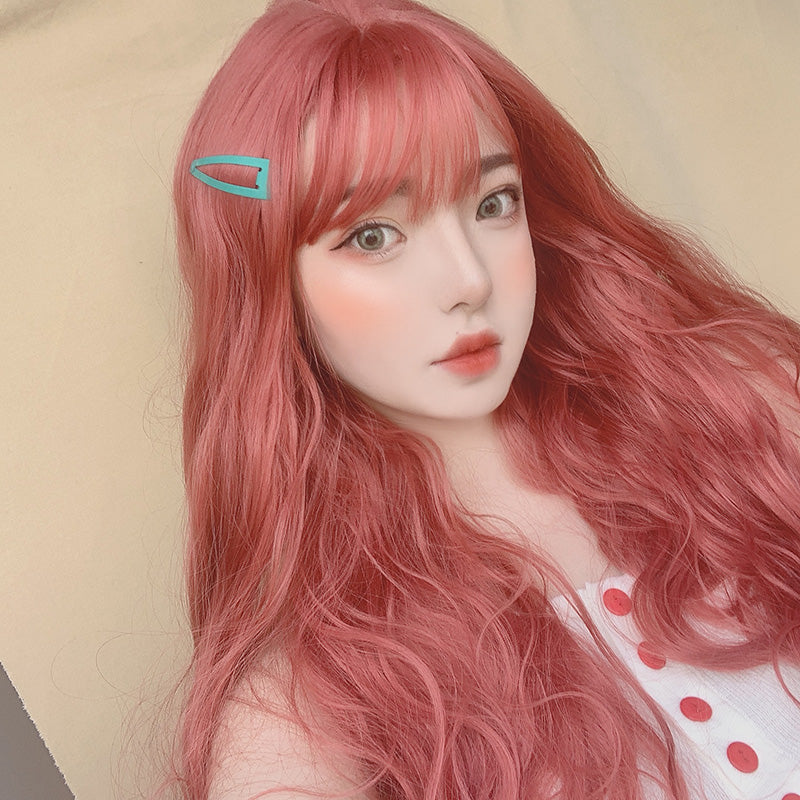 Orange red noodle roll wig PL20658