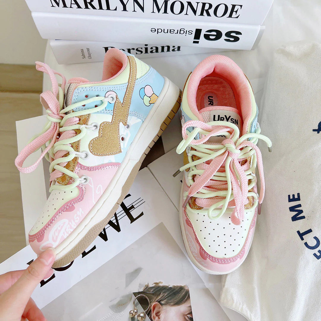 pink casual shoes P1062