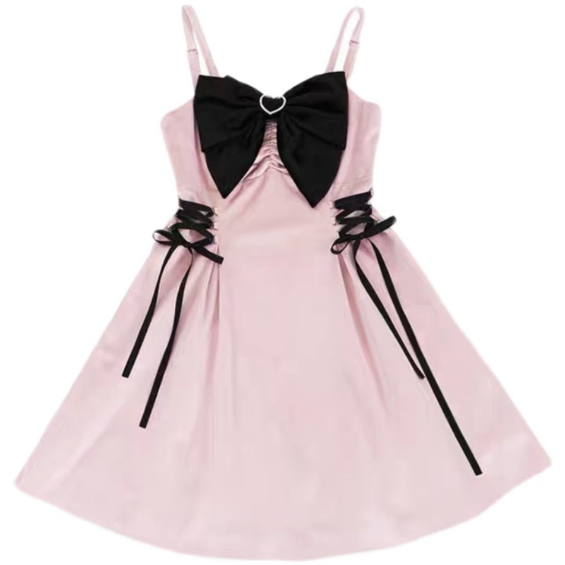 large bow suspender dress PL52591