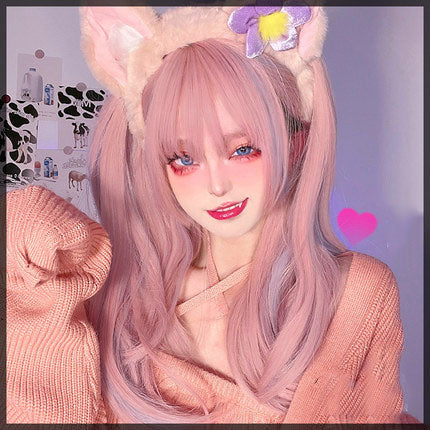 pink long straight wig PL52230
