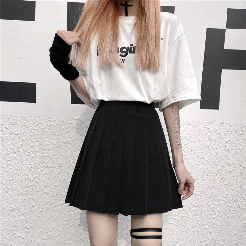 Harajuku Grey Pleated Skirt PL52435