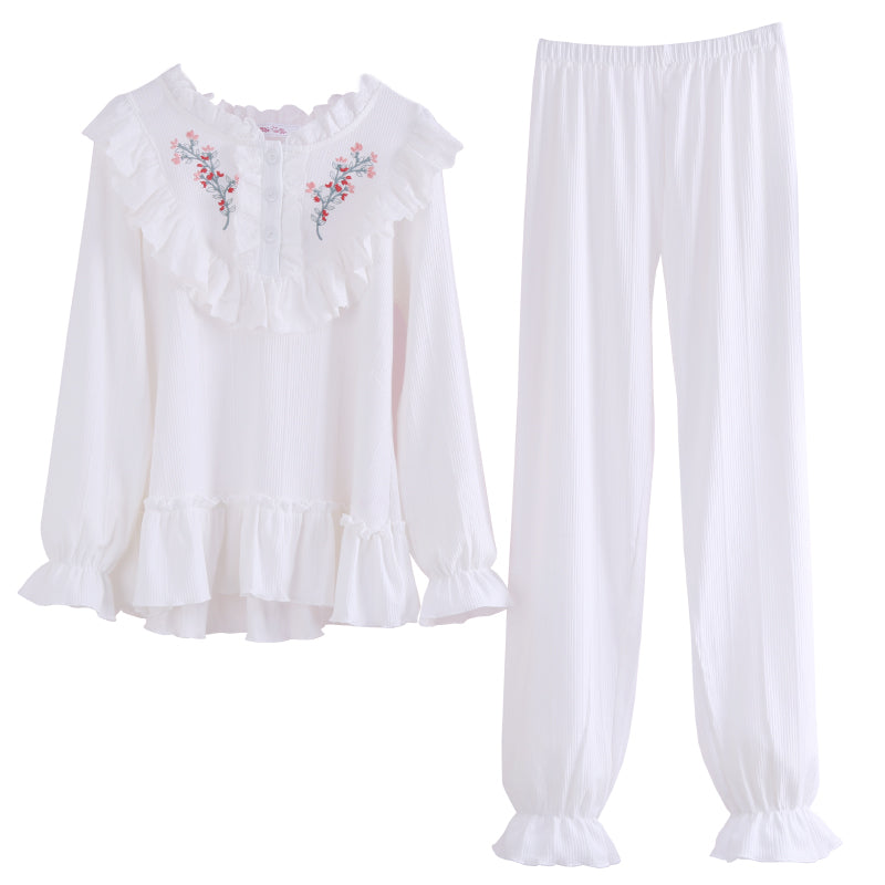 Lolita Embroidered Long Sleeve Pajama Set PL20328