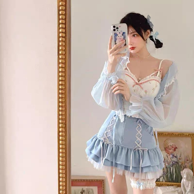 Vintage Light Blue Cardigan PL52356