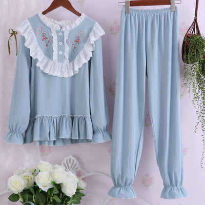 Lolita Embroidered Long Sleeve Pajama Set PL20328