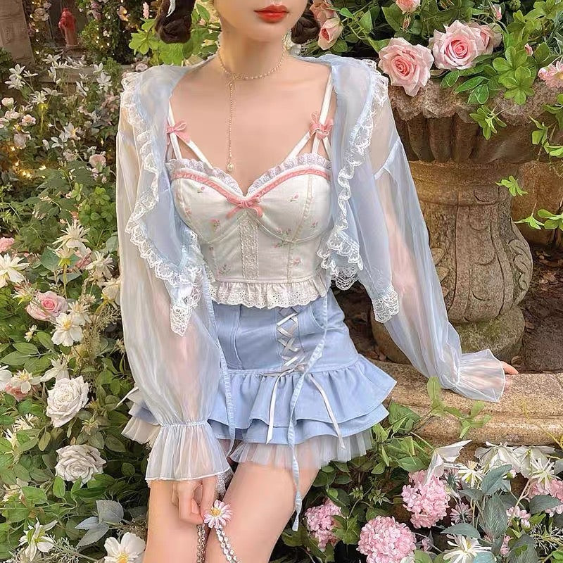Vintage Light Blue Cardigan PL52356