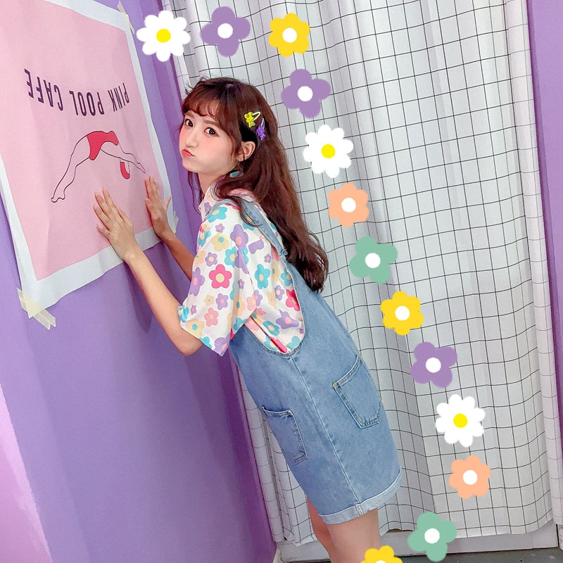 Loose flower shirt PL20442
