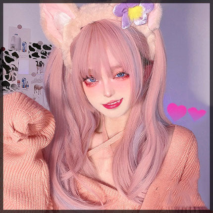 pink long straight wig PL52230