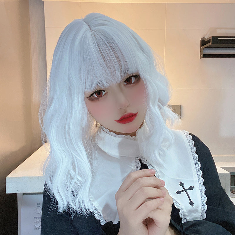 LOLITA White Short Curly Hair PL52604
