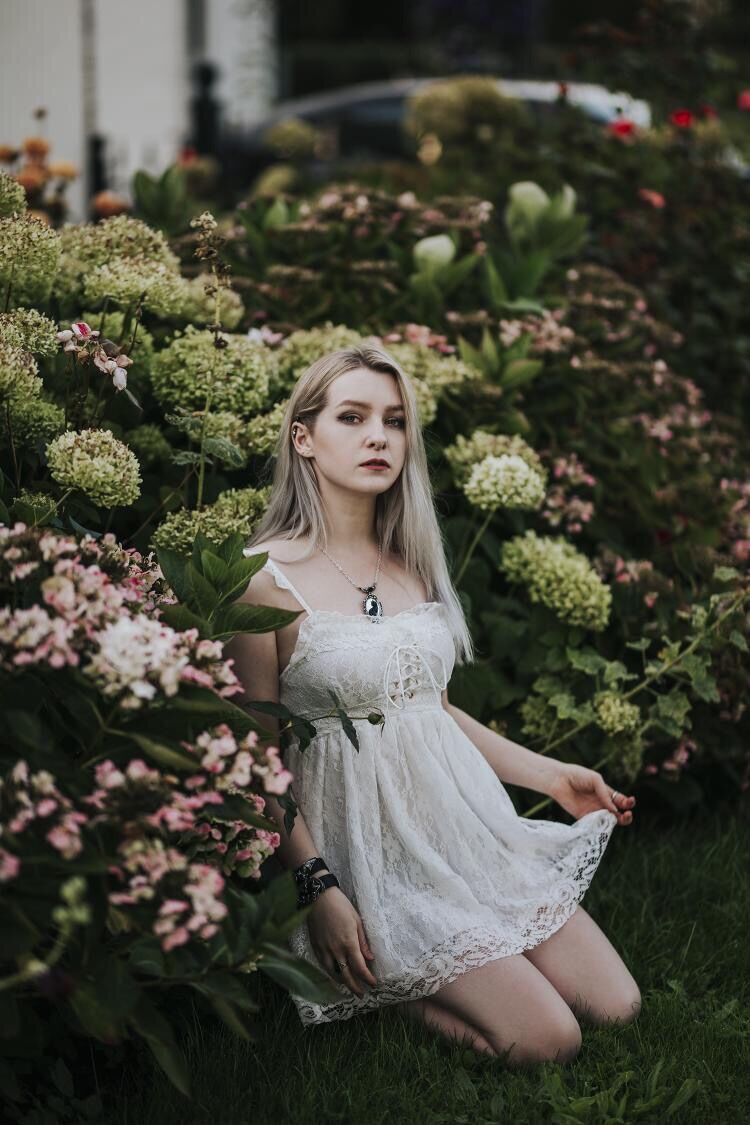 Sexy white lace harness dress PL10063