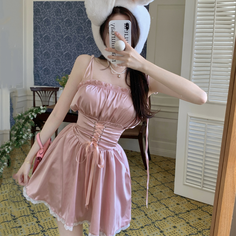 pink strapless dress PL52383