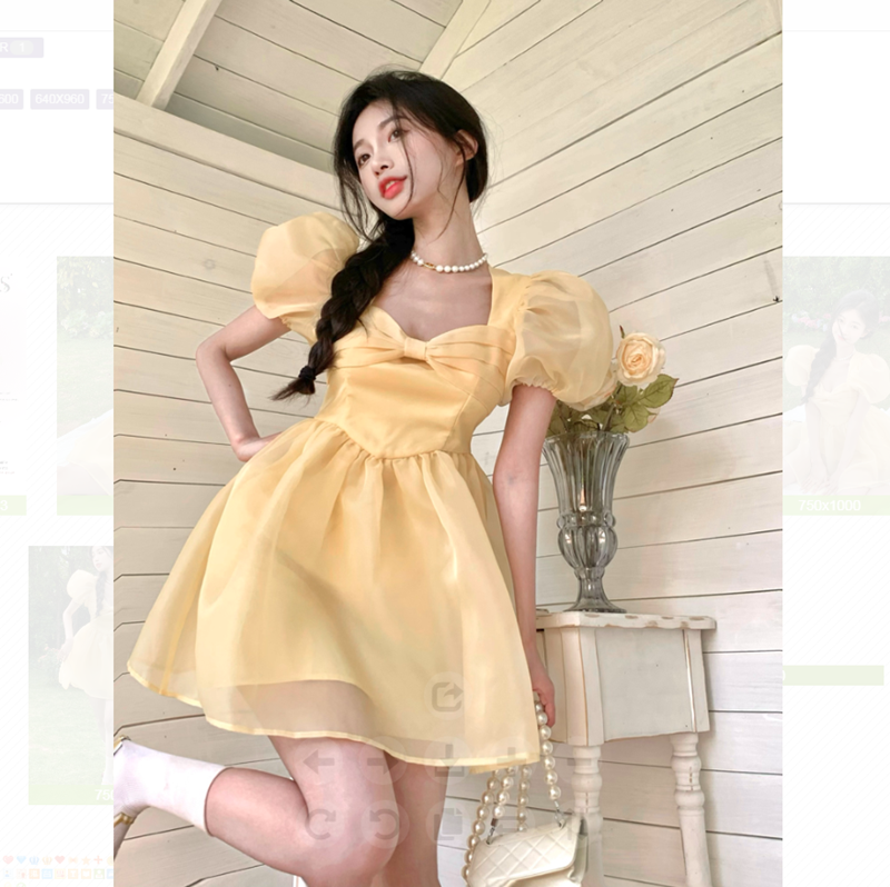 Yellow Bow Dress PL52668
