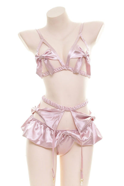 KAWAII SILK BOW LINGERIE PL53663