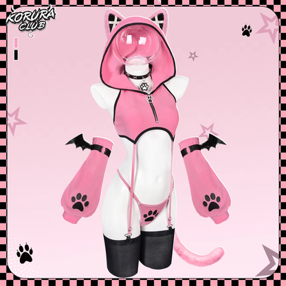 Pre-sale Cat Cosplay Lingerie Vest Set KO156