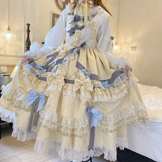 Bow Lace Girls Dress PA20283
