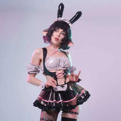 Only $39.99 – Limited to 30 Sets  Cosplay Bunny Maid Lingerie（6-Piece Set）  KO87