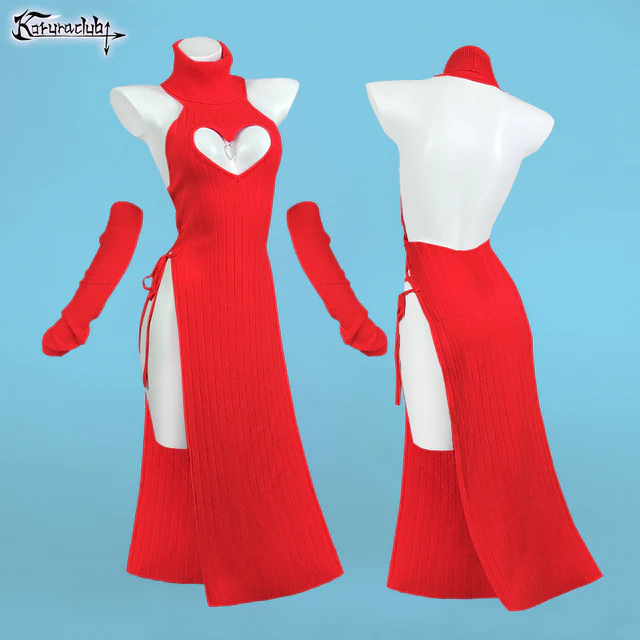 KORURACLUB-Plus Size Heart-Shaped Cheongsam KO59