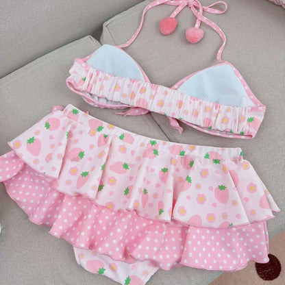 Cute strawberry print swimsuit PA20074