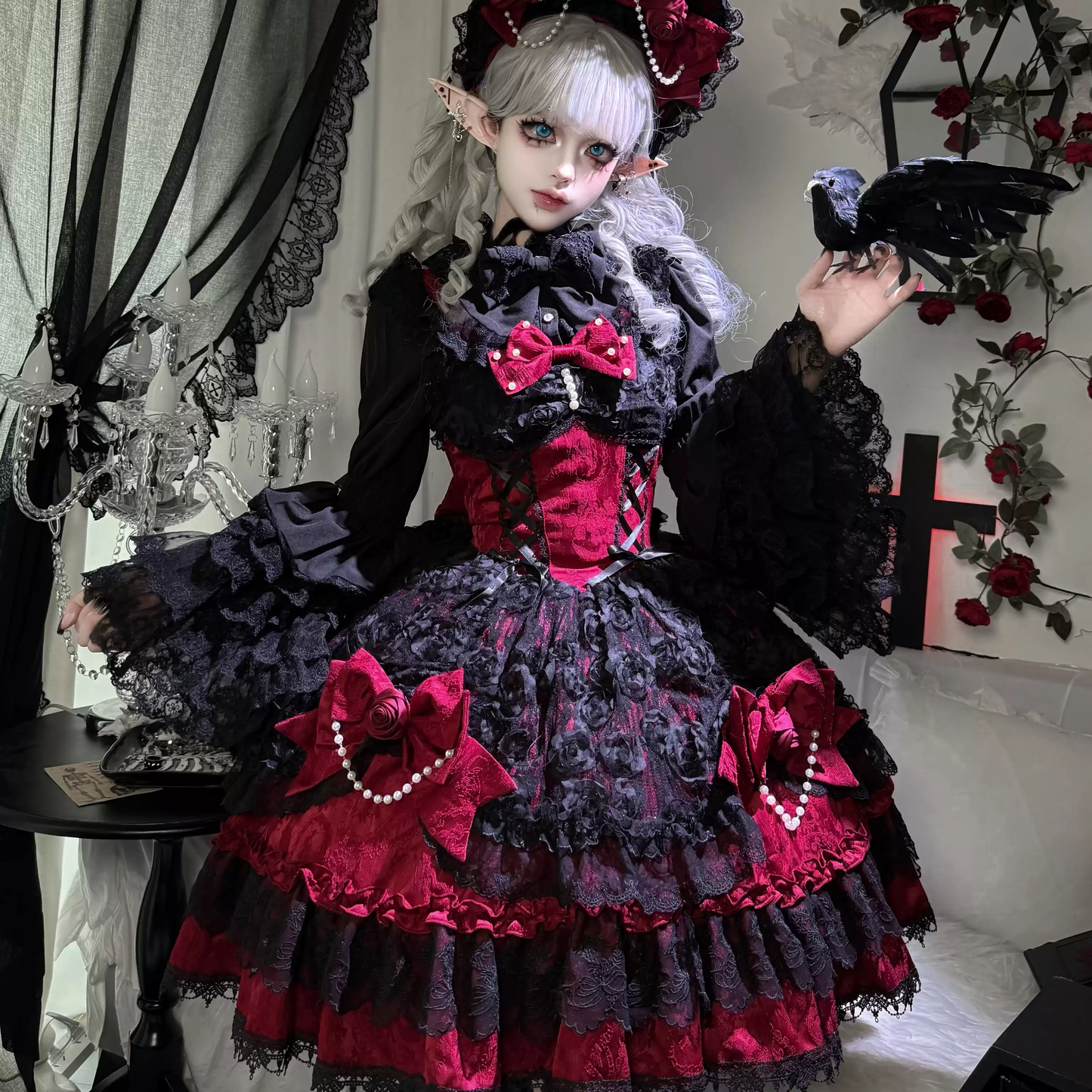 Dark Lolita jsk suspender dress PA20295