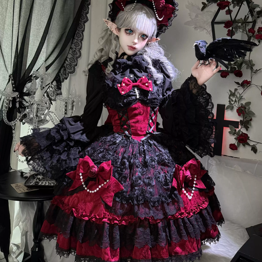 Dark Lolita jsk suspender dress PA20295
