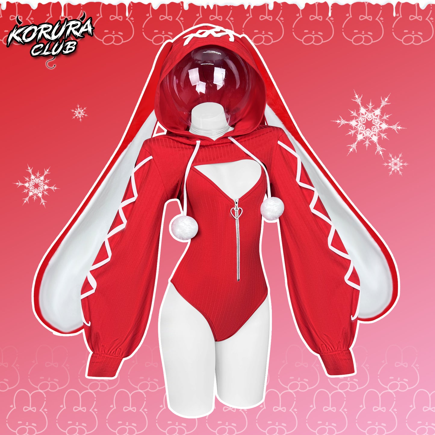 Cosplay Heart-Lock Floppy Bunny Jumpsuit KO103
