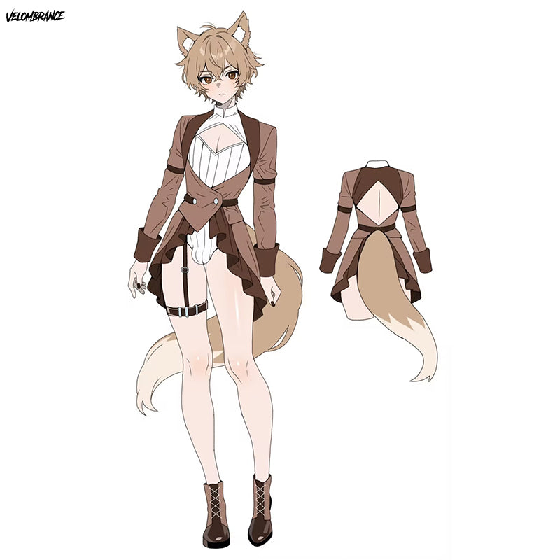 Puppy Wolf Bodysuit (4-Piece Set） AS44